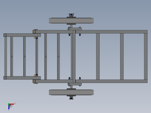 solidworks 人工装卸车设计俯视缩略图