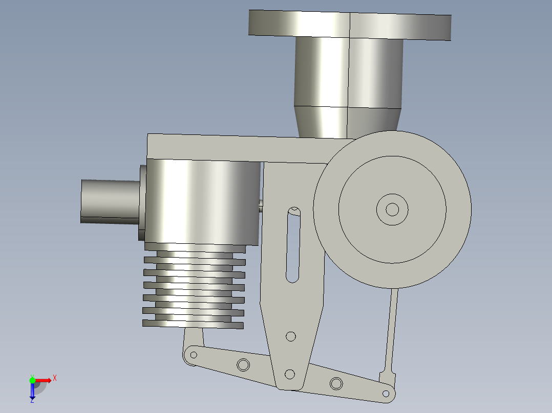 斯特林模型图纸-PDF和3d俯视图