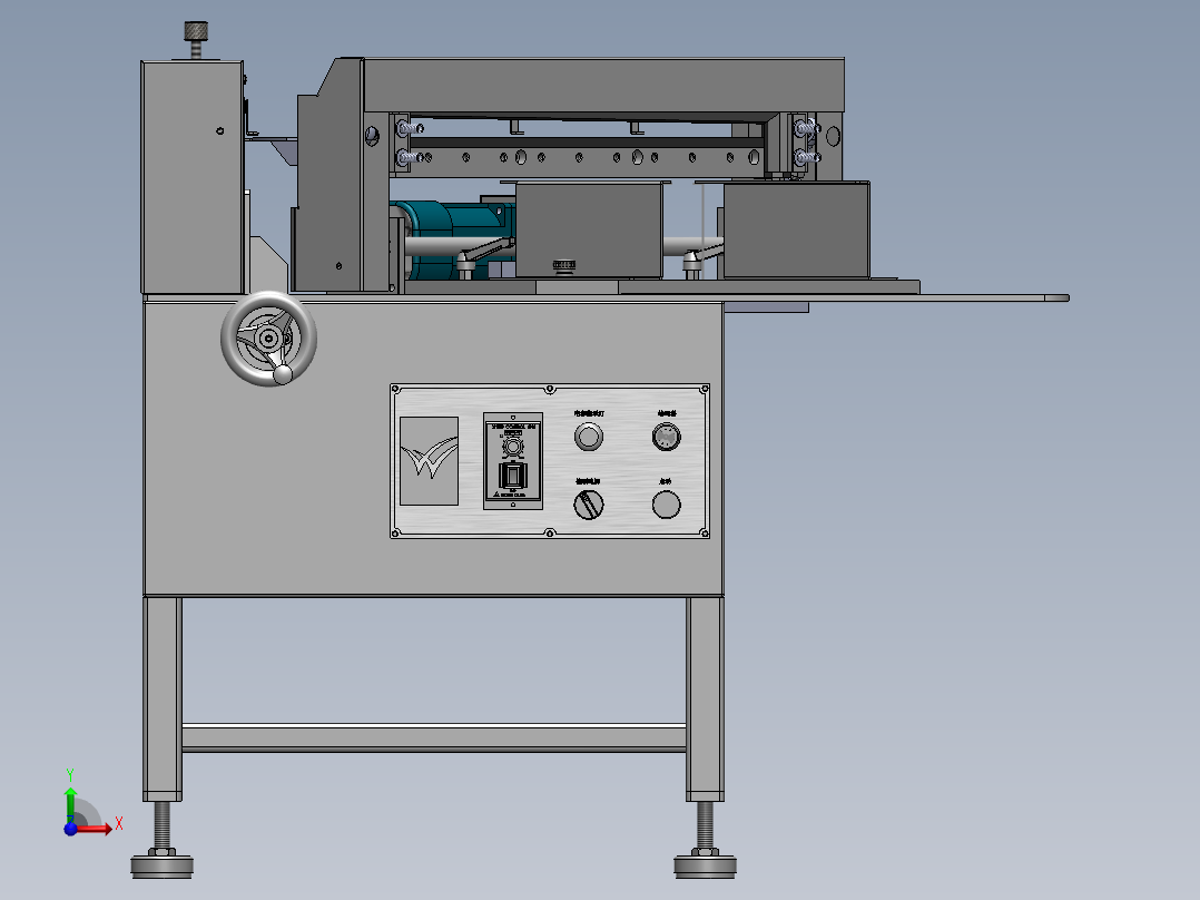 WXQ300斜切机(圆弧板)前视图