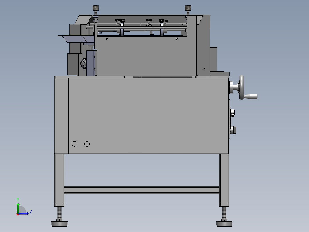 WXQ300斜切机(圆弧板)左视图