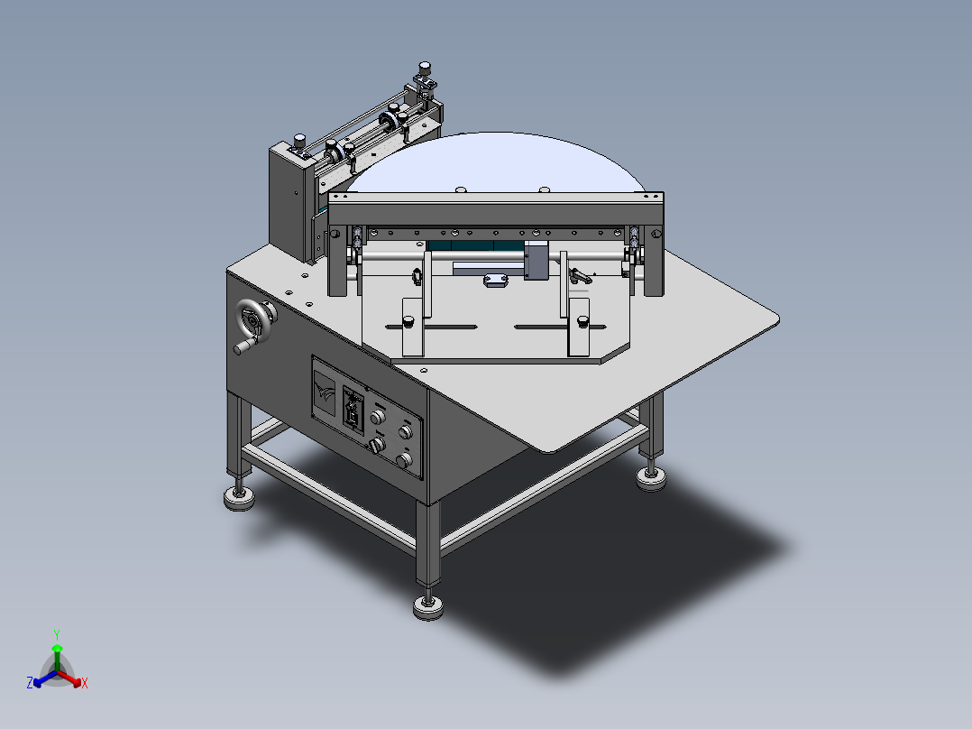 WXQ300斜切机(圆弧板)正等轴测图