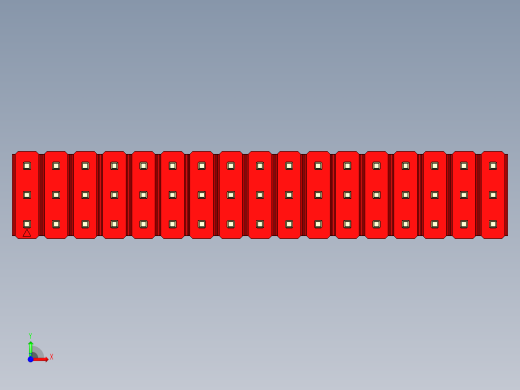 彩色公头100mil（2.54mm）系列-DS1021_red_3x17p_100mil_Type1_rev1.0前视缩略图