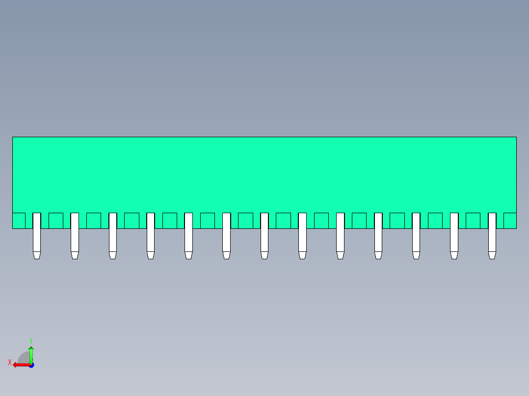 DEGSON 2EDG 系列 5.0mm 可插拔接线端子组-2EDGVC-5.0-13P-14-00AH后视图