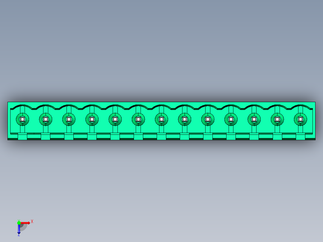 DEGSON 2EDG 系列 5.0mm 可插拔接线端子组-2EDGVC-5.0-13P-14-00AH俯视图
