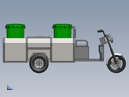 垃圾三轮车左视缩略图