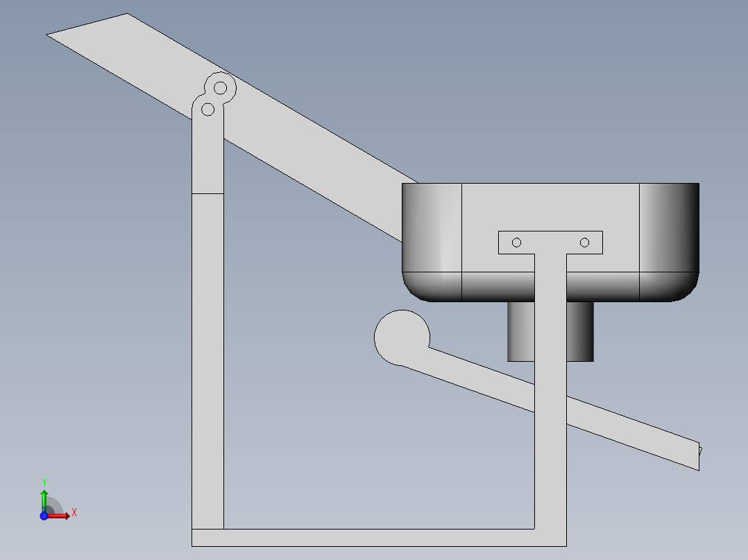 塑料袋生产加工用吹膜机收料机构前视图