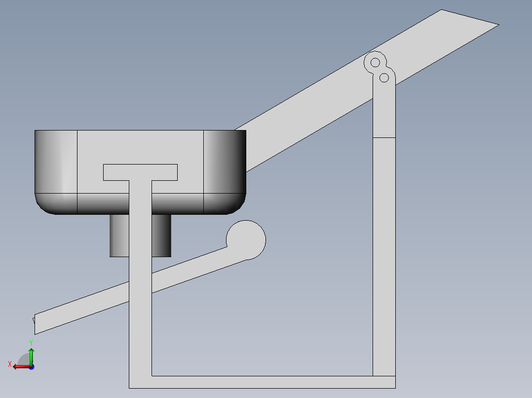 塑料袋生产加工用吹膜机收料机构后视图