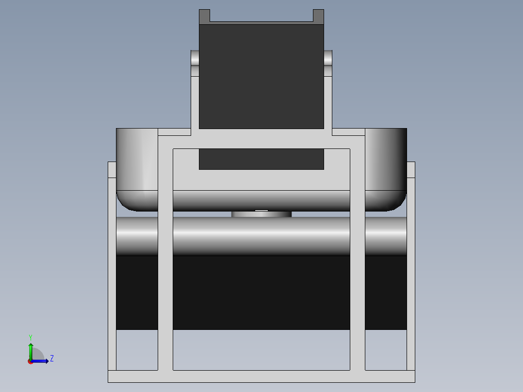 塑料袋生产加工用吹膜机收料机构左视图