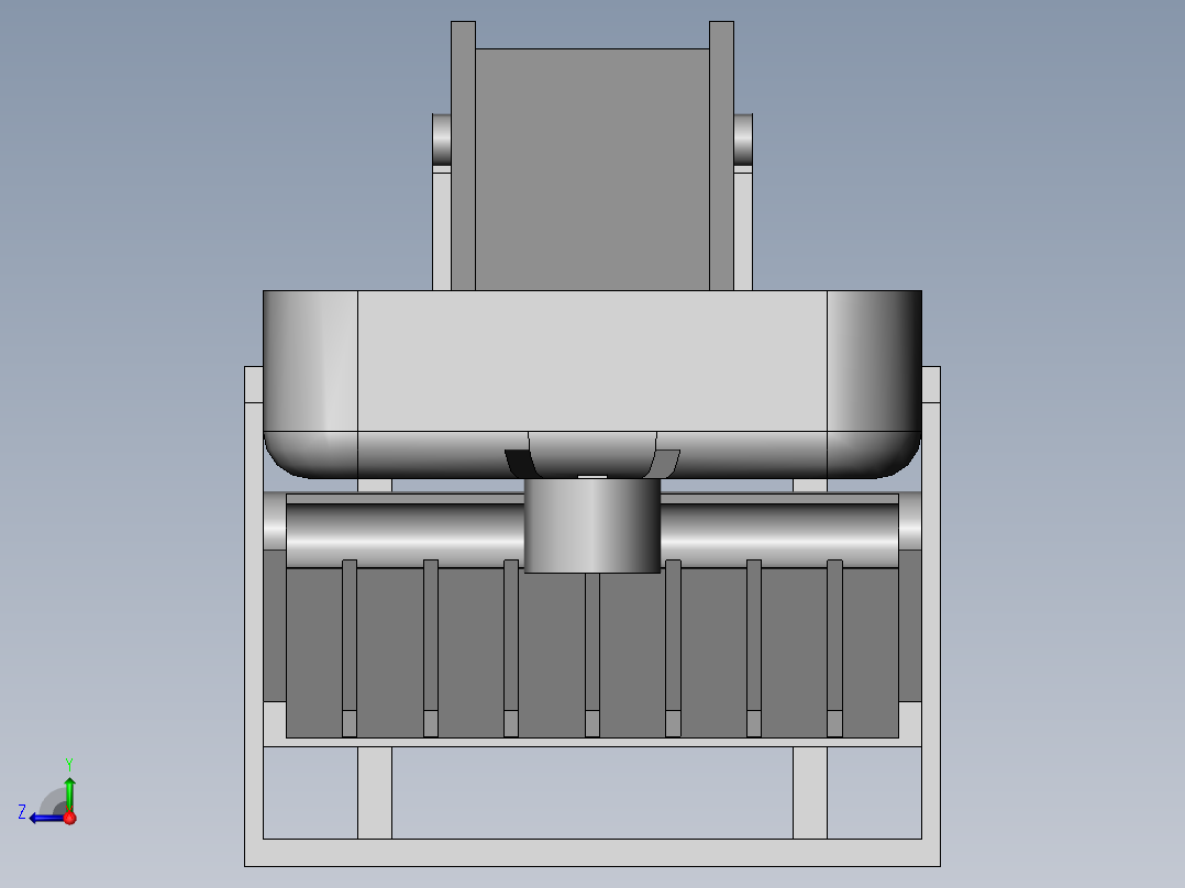 塑料袋生产加工用吹膜机收料机构右视图