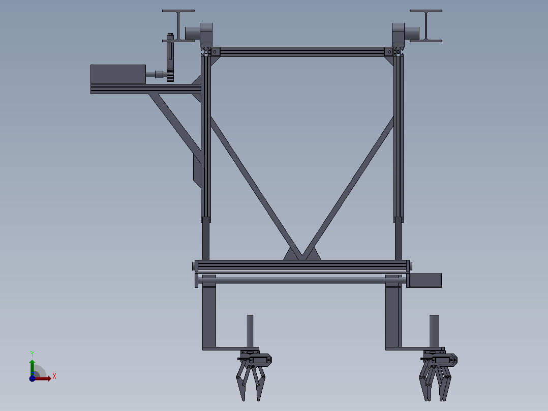 u型钢管自动取料装置（机械）前视图