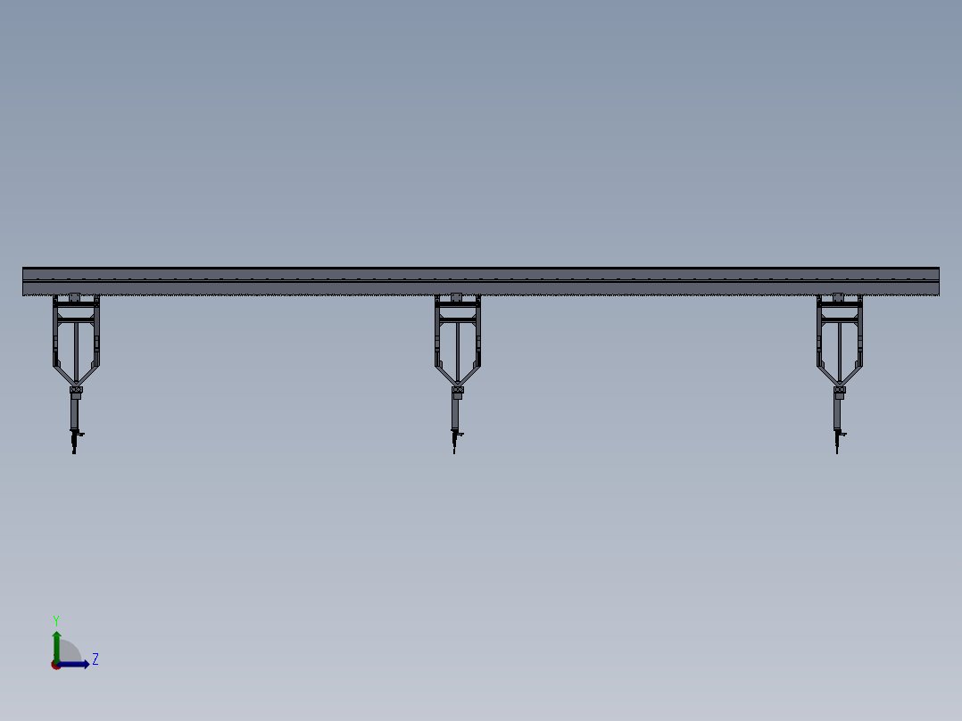 u型钢管自动取料装置（机械）左视图
