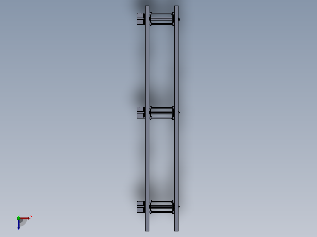 u型钢管自动取料装置（机械）俯视图