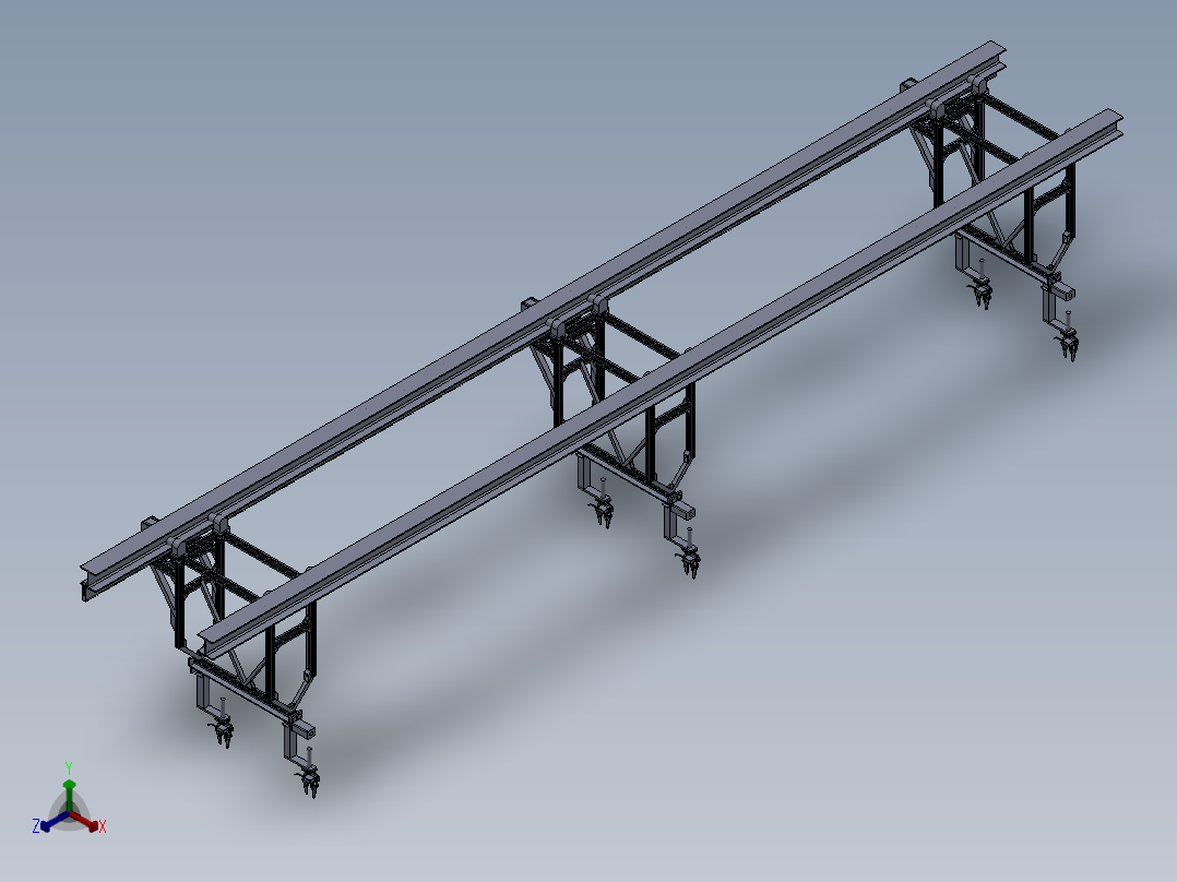 u型钢管自动取料装置（机械）正等轴测图