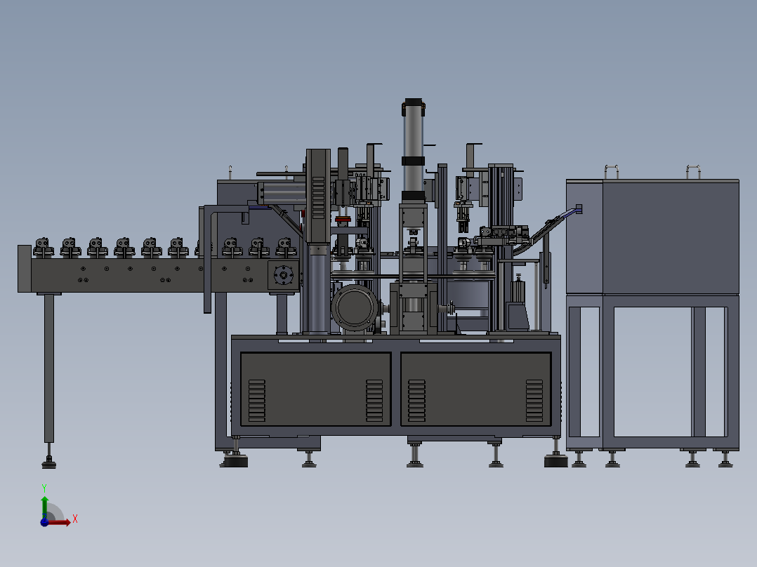 马达波珠弹簧片自动组装机（螺丝螺母组装）前视图