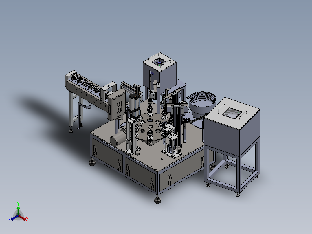 马达波珠弹簧片自动组装机（螺丝螺母组装）正等轴测图
