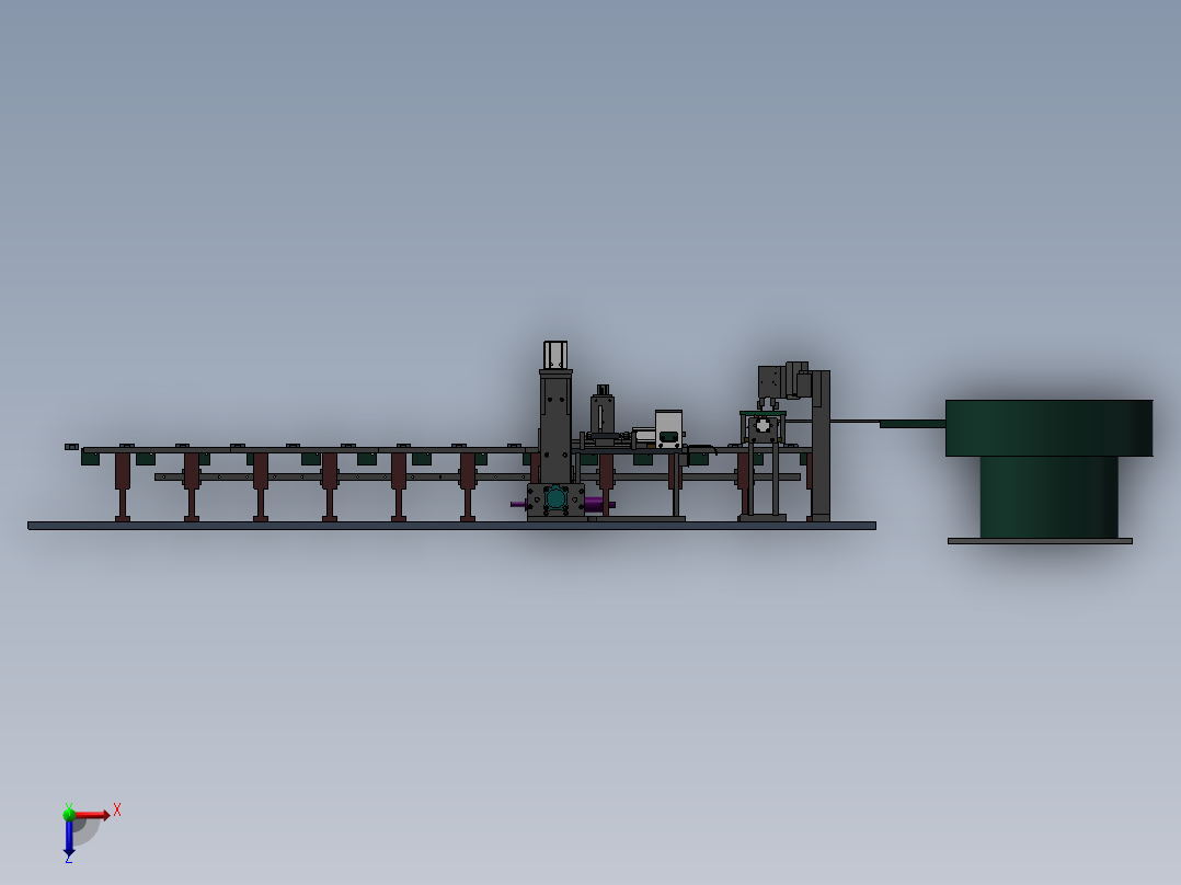 裁切机3D模型俯视图