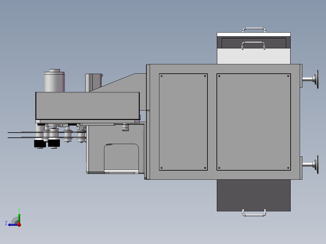手机擦胶机右视图