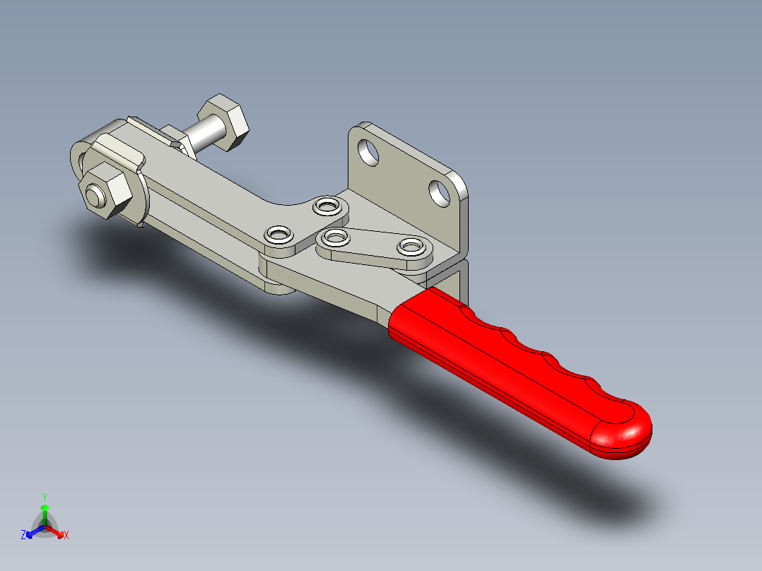 水平式夾鉗SSP(O)-3D多系列多零件图纸模型
