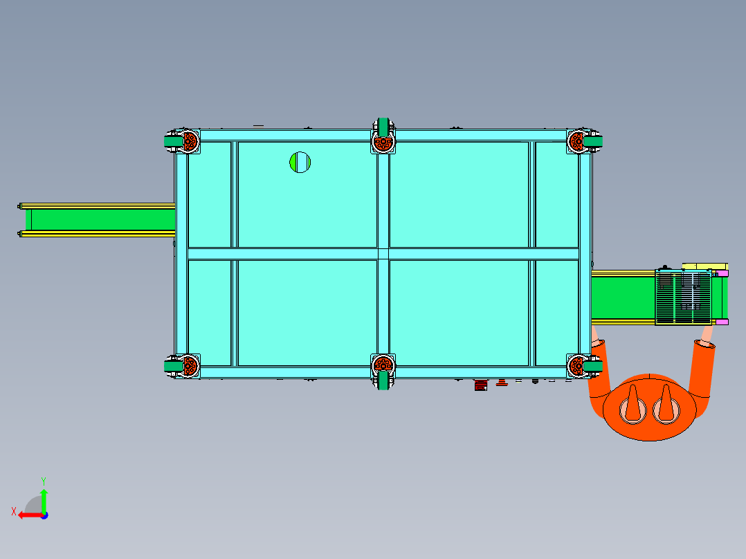 锂电池自动焊接机后视图