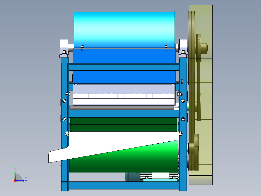 板栗脱蓬机左视图