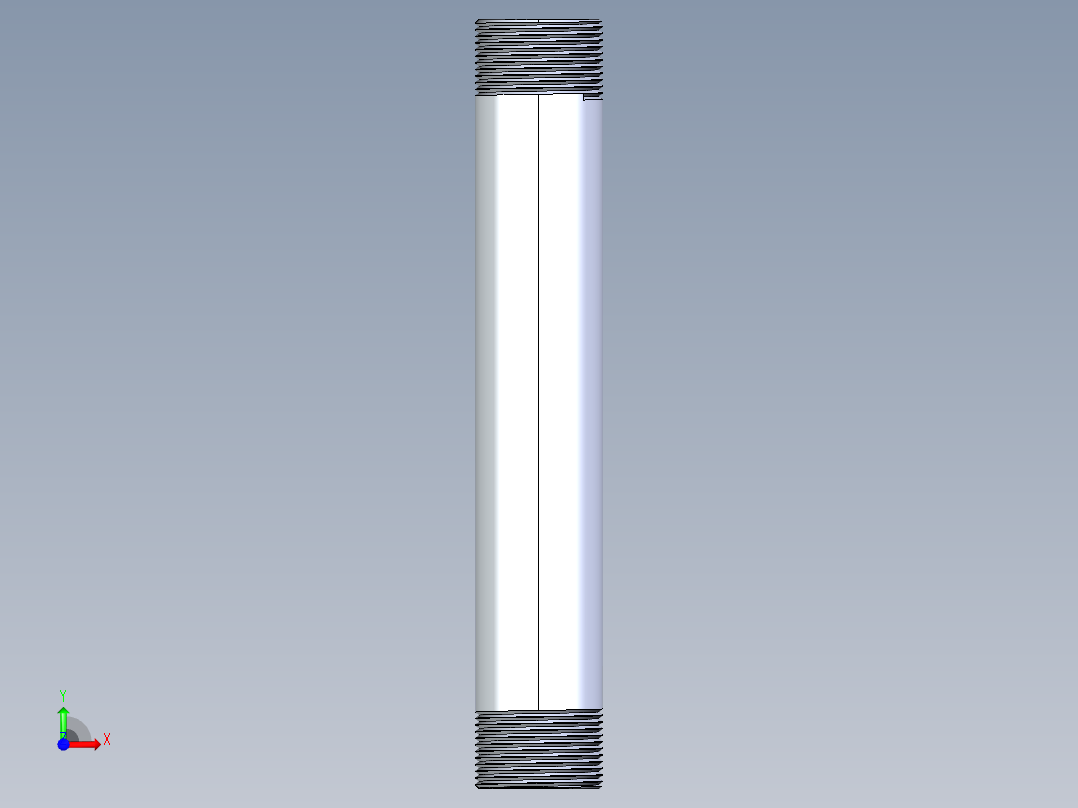 聚氯乙烯配件33-Sch80_Nipple_MPTxMPT_861-177_1.25in x 10in前视图