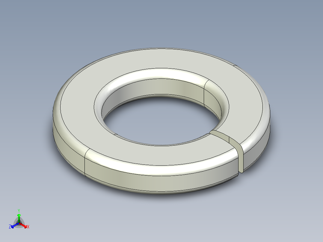 紧固件-STEP 0.3125 Split Washer主视图