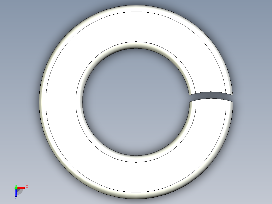 紧固件-STEP 0.3125 Split Washer俯视图