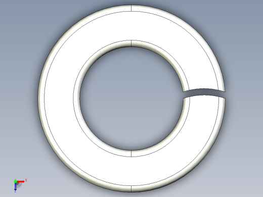 紧固件-STEP 0.3125 Split Washer俯视缩略图
