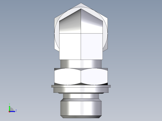 卡套式工业通用硬管接头EO_Adjustable_Locknut_elbow_WEE15ZLRCF左视缩略图
