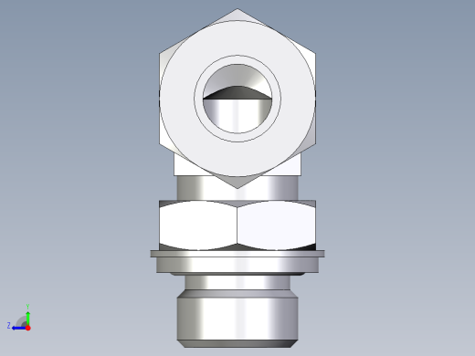 卡套式工业通用硬管接头EO_Adjustable_Locknut_elbow_WEE15ZLRCF右视缩略图