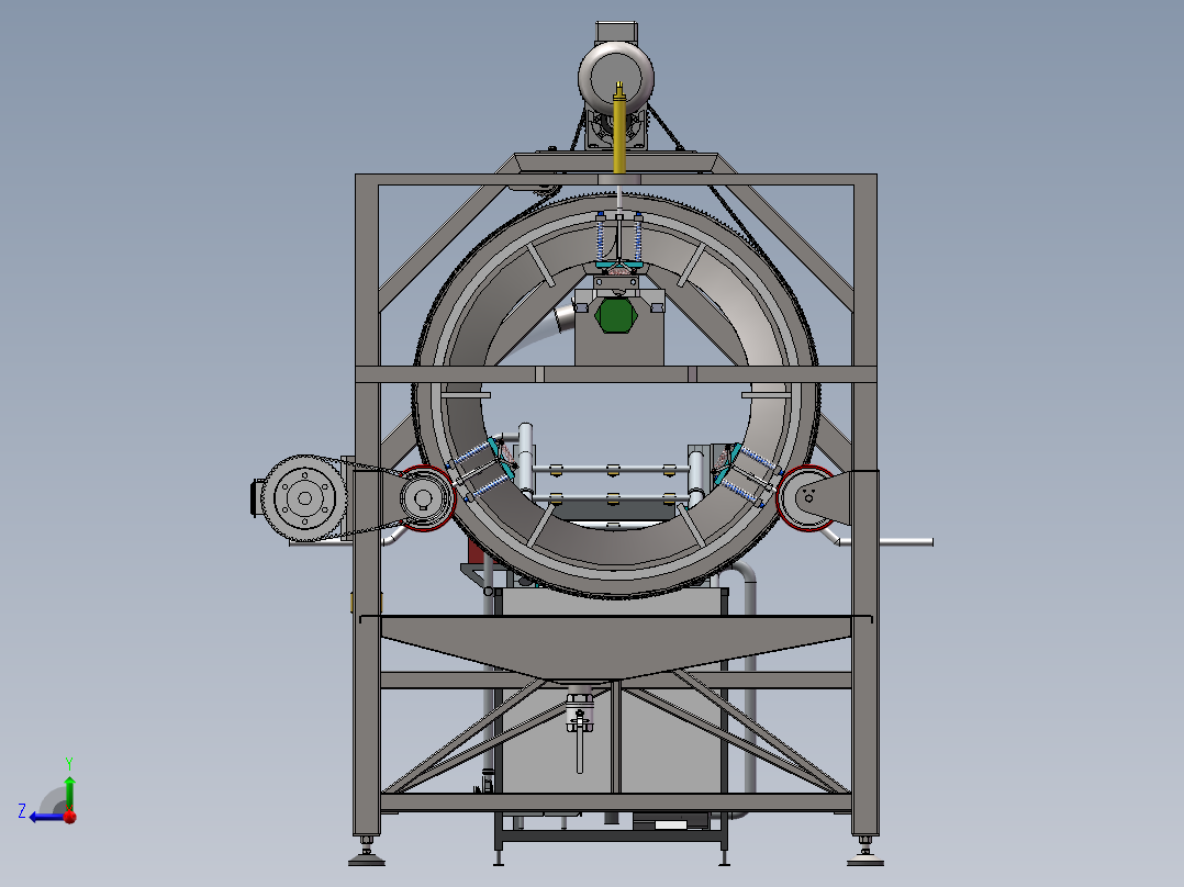 管件酸洗处理机右视图