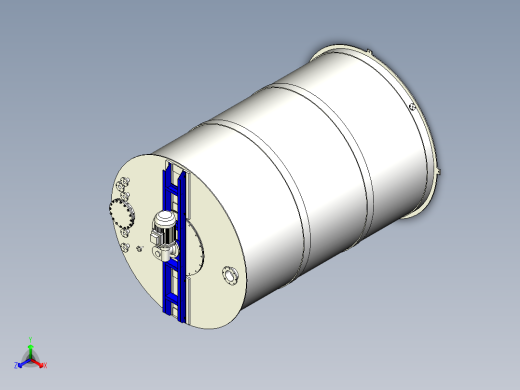 带电机搅拌罐正等轴测缩略图