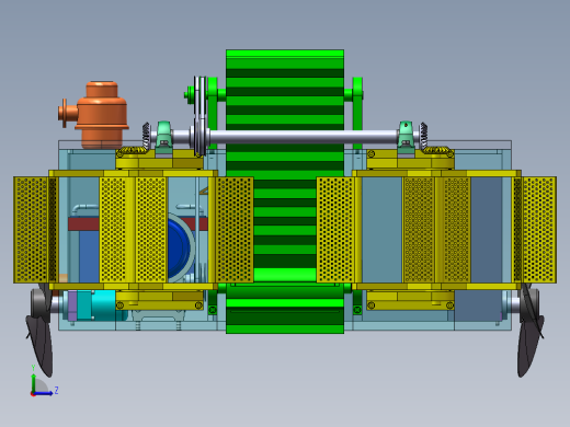 水面垃圾打捞船 清洁船打包设计含三维+二维+说明书左视缩略图