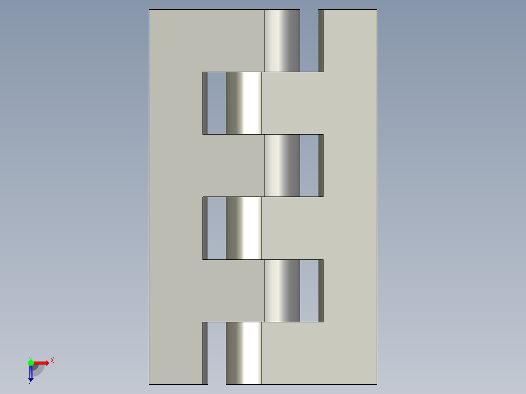工程塑膠鉸鏈CFF-3D多系列多零件图纸模型俯视图
