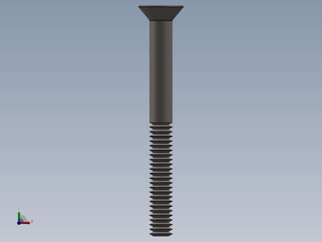紧固件-0.2500 Allen Flathead主视图