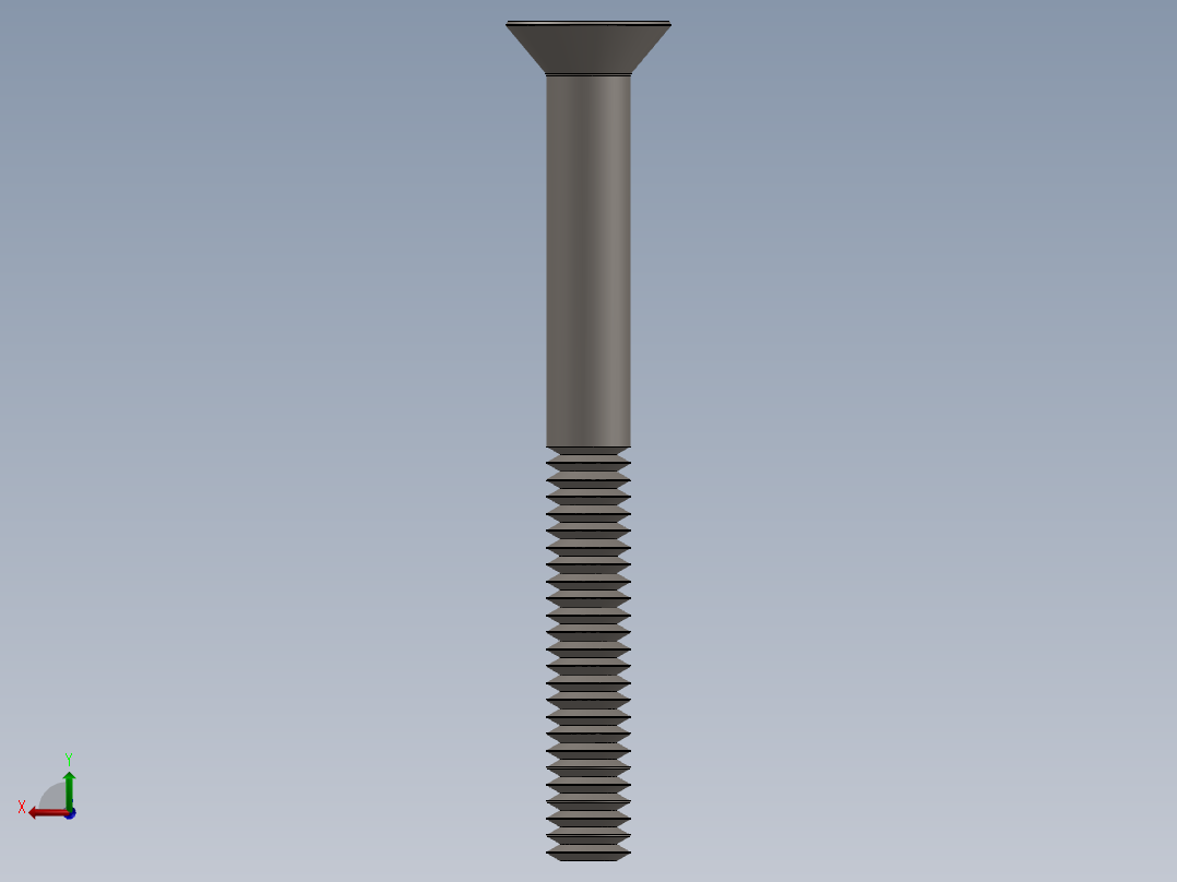 紧固件-0.2500 Allen Flathead后视图