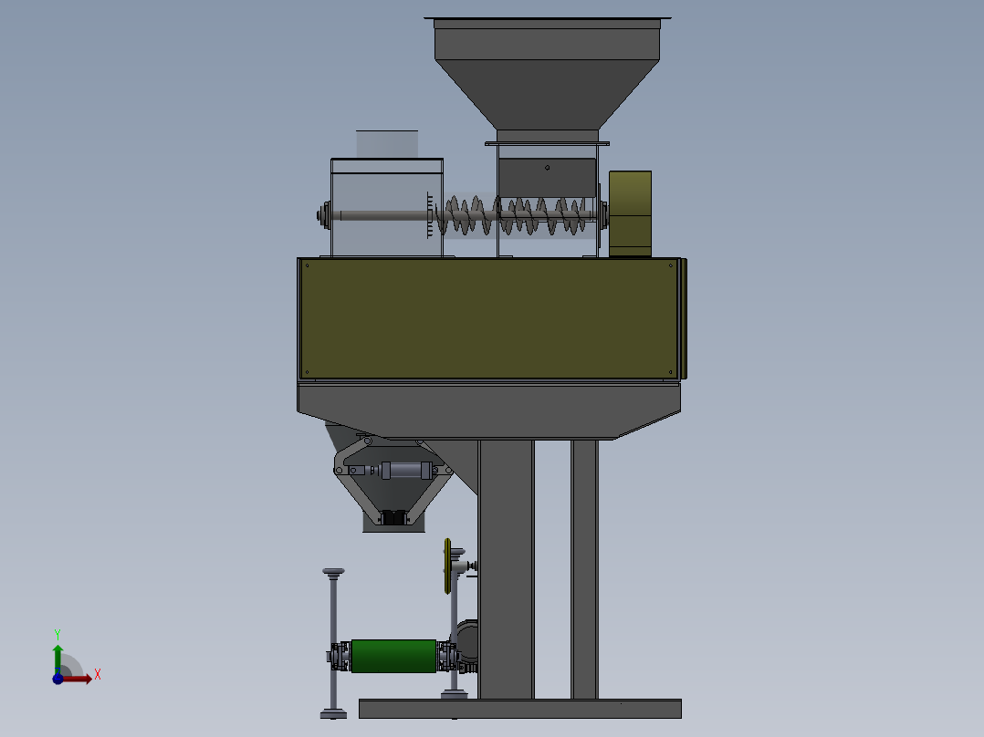 绞龙给料有斗包装秤==530516==200前视图