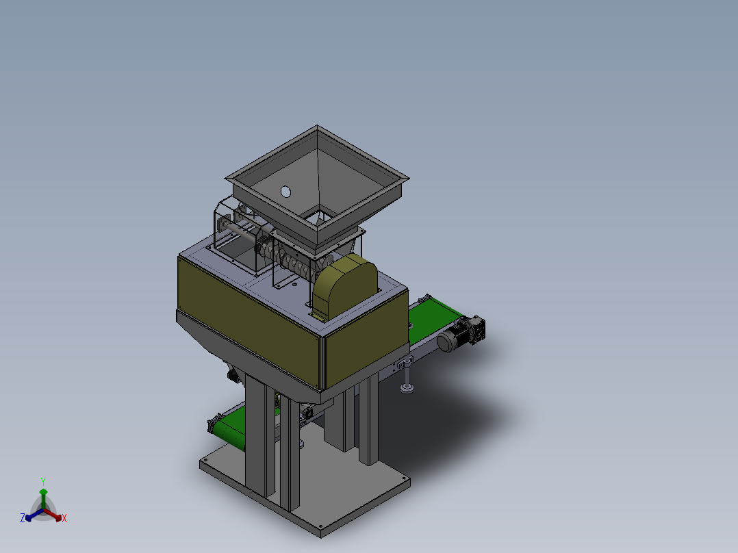 绞龙给料有斗包装秤==530516==200正等轴测图