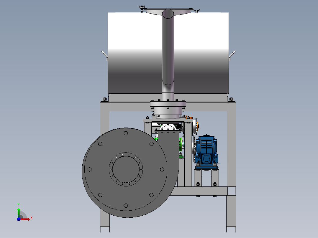 车载式喷播机三维图前视图