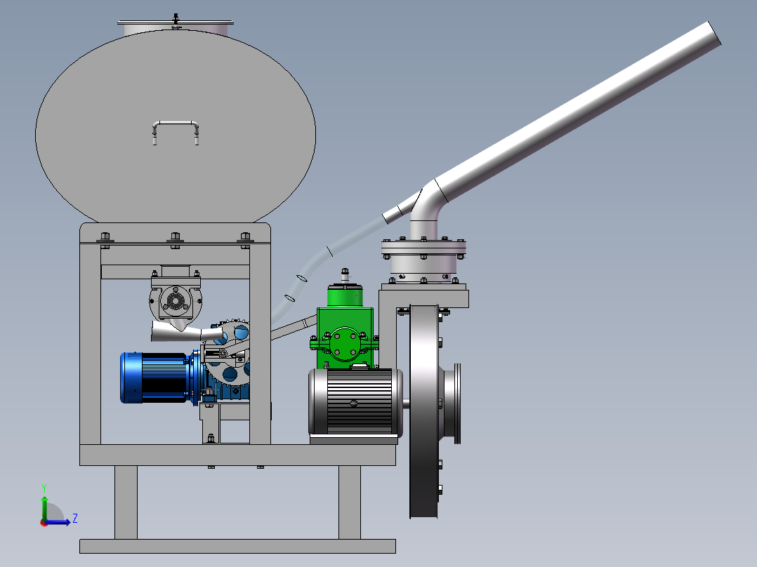 车载式喷播机三维图左视图