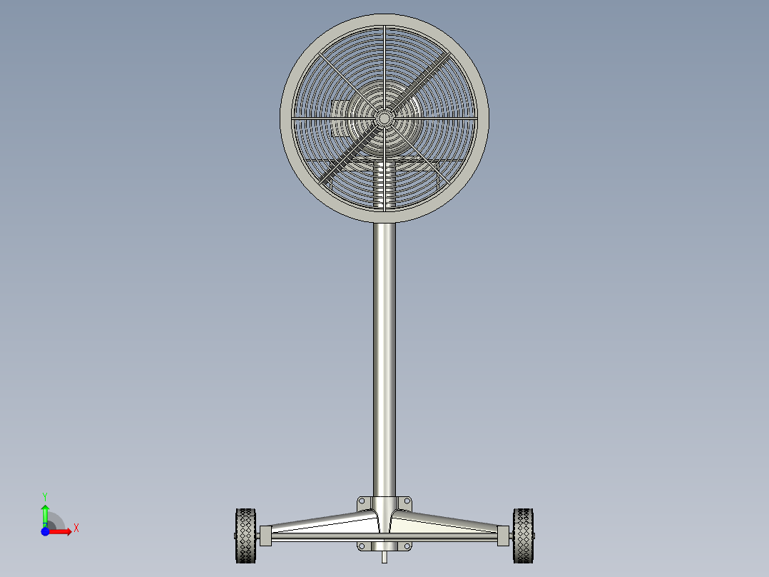 落地式风扇前视图