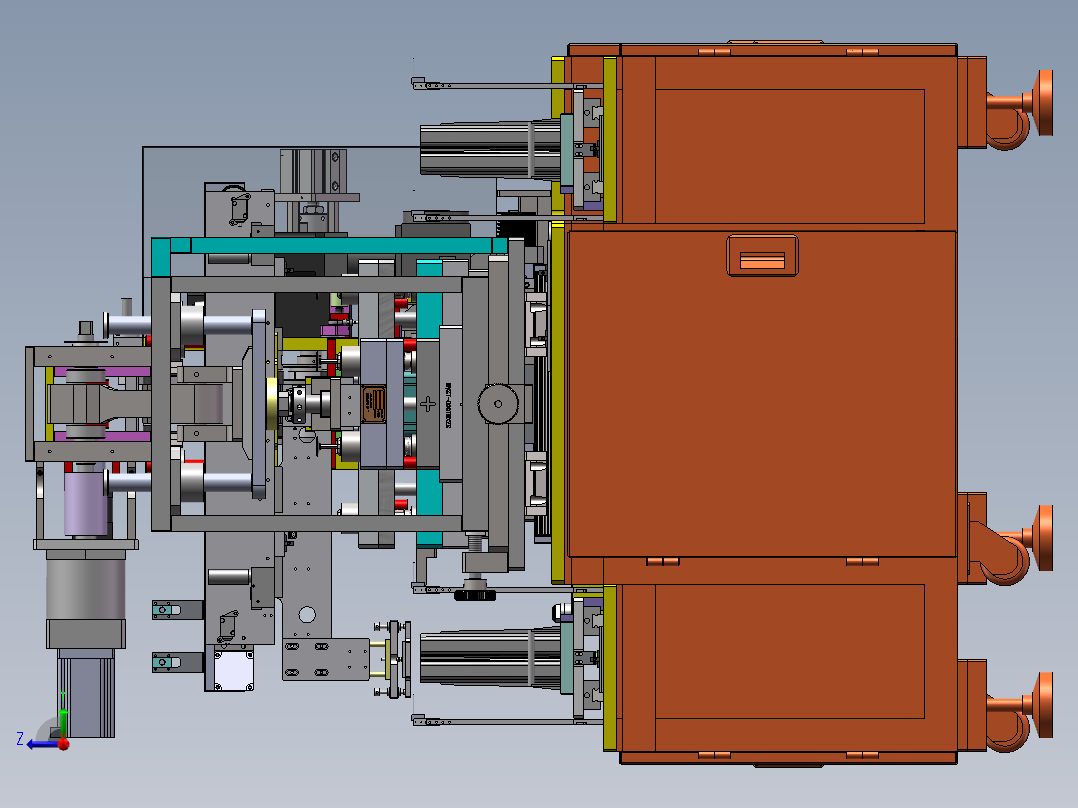 锂电池极片模切设备右视图