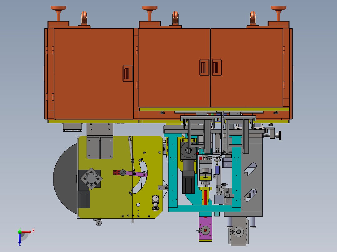 锂电池极片模切设备俯视图