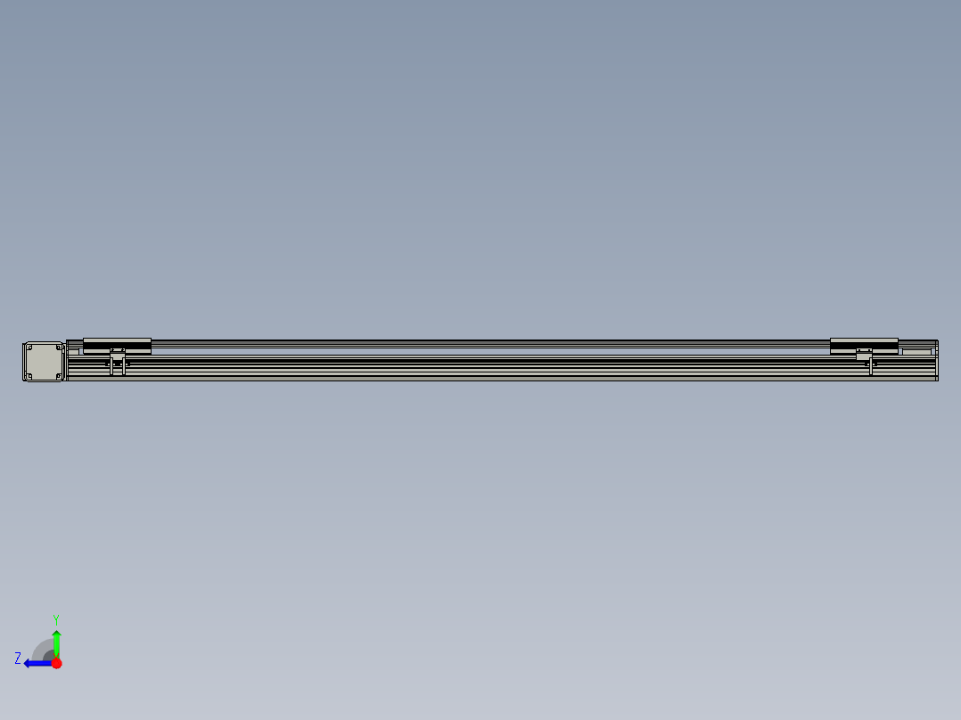 直线模组LHB17-L40-S1650-L(B)设计图纸右视图