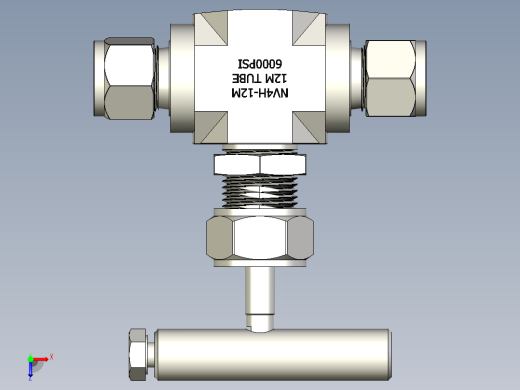 不锈钢整体阀盖针形阀，NV系列俯视缩略图