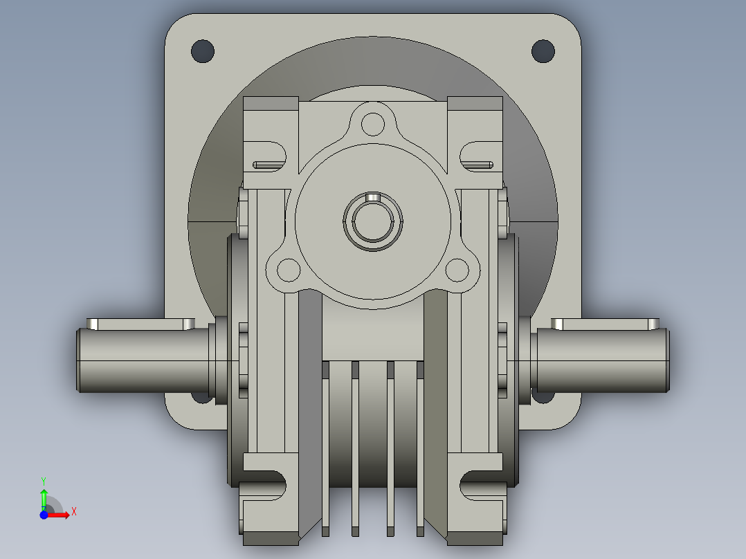NMRV030-80-DS-ST90-12扁轴前视图