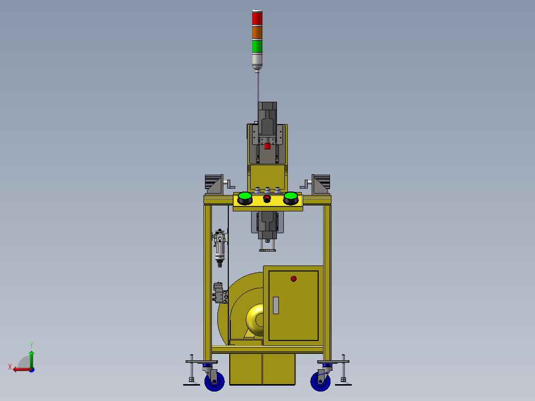 自动抛光机后视图