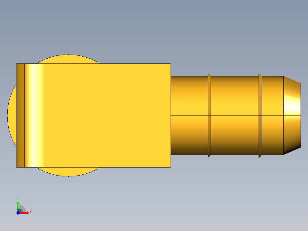 工业通用螺蚊管倒齿式工业硬管接头Male Elbow 229-6-2前视图