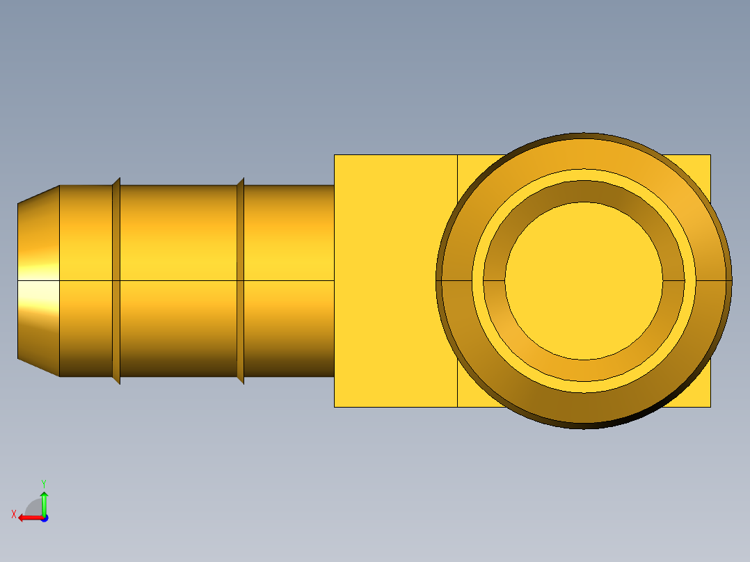 工业通用螺蚊管倒齿式工业硬管接头Male Elbow 229-6-2后视图