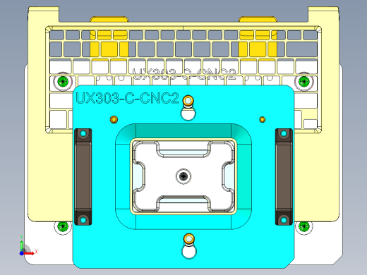 UX303-C-笔记本CNC工装夹具三维模型CNC2前视缩略图